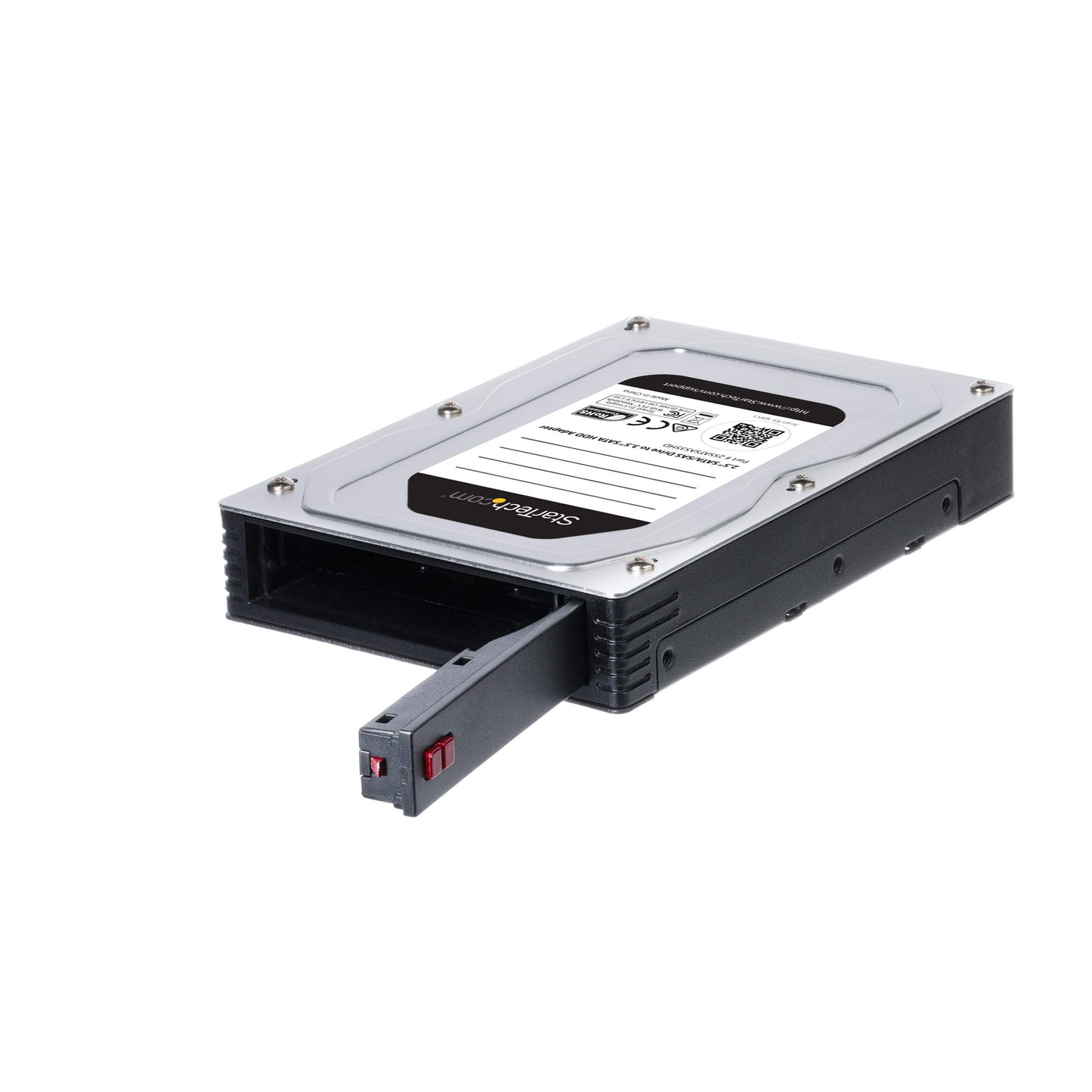 StarTech.com 2.5 to 3.5 Hard Drive Adapter - for SATA and SAS SSDs/HDDs - SSD Enclosure - HDD Enclosure - Internal Hard Drive Enclosure (25SATSAS35HD)