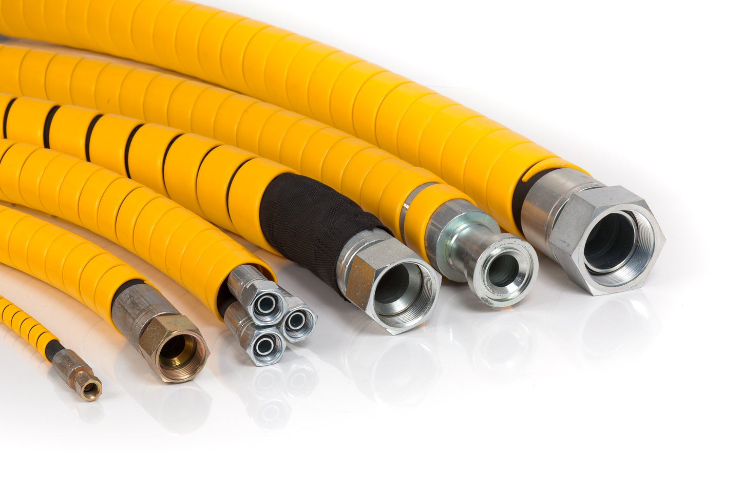 Caplugs SPPC Series - Safeplast Safe-Spiral Pre-Cut Spiral Wrap, Hose & Cable Protector, Yellow HD-PE, 2.0" OD x 10' Pre-Cut Length, Hydraulic