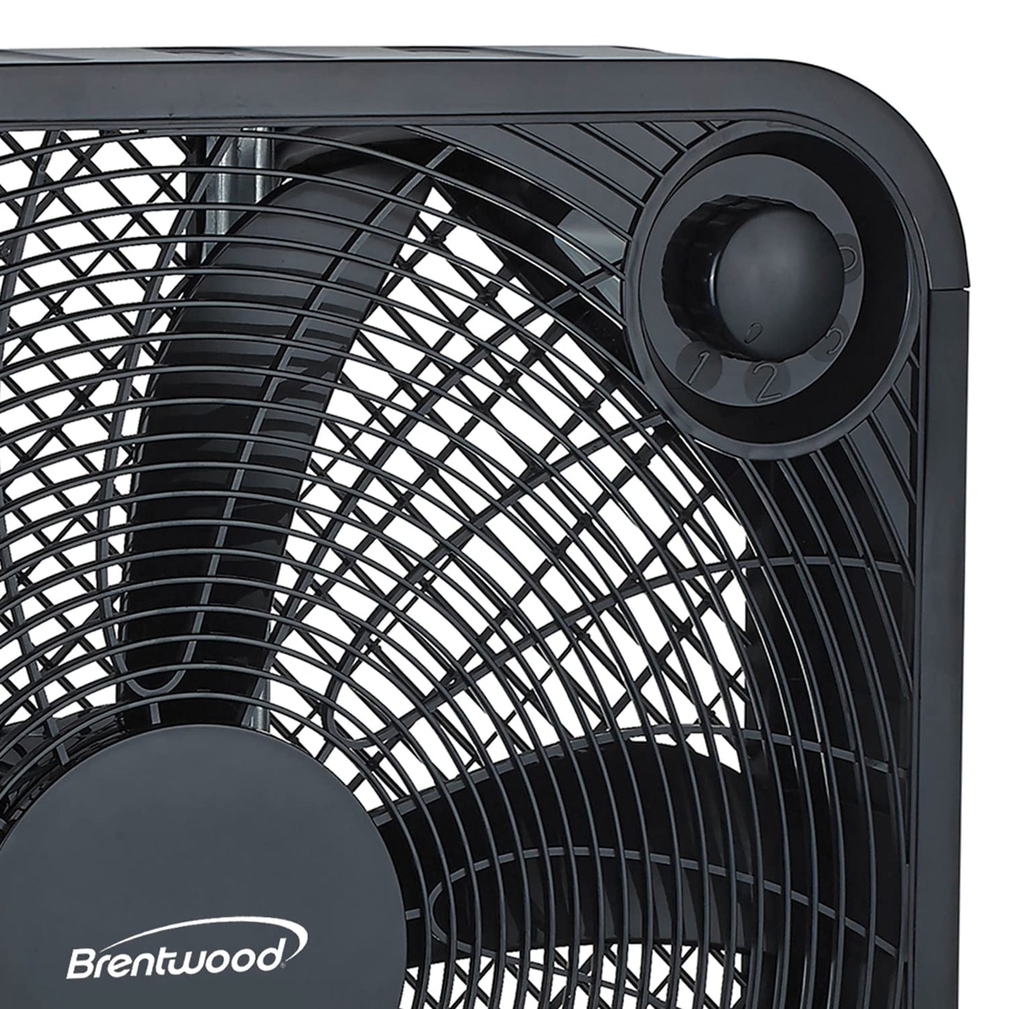 Brentwood Kool Zone F-20SB F-20S 3-Speed 60-Watt 20-In. Box Fan (Jet Black)