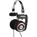 Koss Porta Pro Headphones Ear Phones Red Hot Collapsible Design with Travel Bag Included