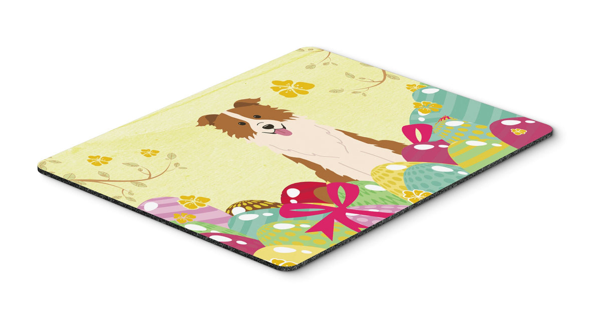 Caroline's Treasures BB6119MP Easter Eggs Border Collie Red White Mouse Pad, Hot Pad or Trivet for Home Office Gaming Working Computers Laptop Mouse