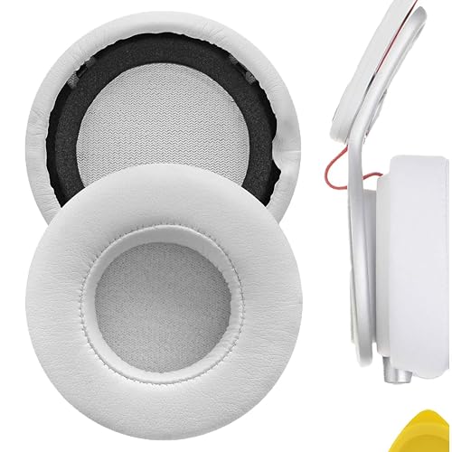 Geekria Replacement Ear Pads Compatible with Monster Beats MIXR Headphones Ear Cushions, Repair Parts with Video Guide (White)