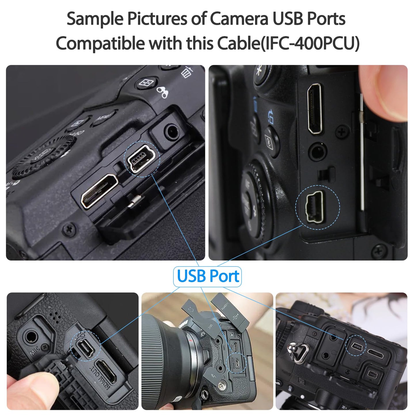 SCOVEE Camera USB Cable Cord for Canon Rebel/PowerShot/EOS/DSLR/ELPH Digital Cameras,Transfer Wire Data Cable for Canon Rebel Camcorder,Vixia PC