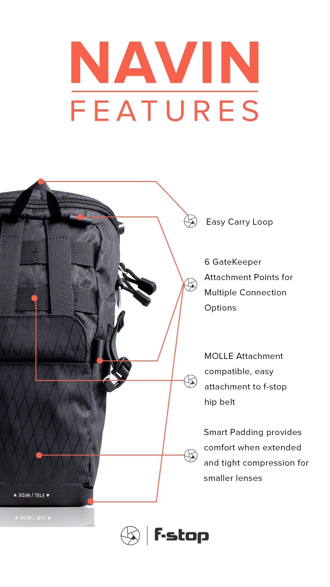 f-stop - Navin Expandable Camera Carry Holster for DSLR, Mirrorless with Attached Lens