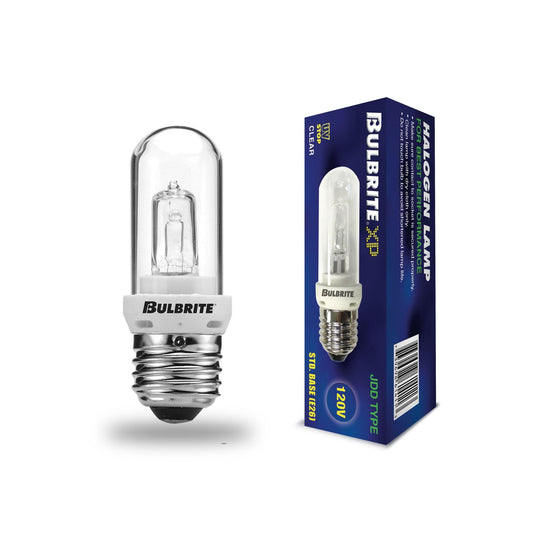 Bulbrite Halogen T8 Q100CL/EDT 120-Volt Halogen JDD Type Tubular Medium E26 Bulb, 100-Watt,Clear