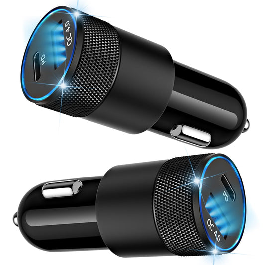 48W USB C Car Charger, Dual Port Fast Car Charger with PD&QC4.0, Ultra-Fast Charging for i Phone 16/15 Pro/Samsung S24, Compatible with Car/Truck/SUV