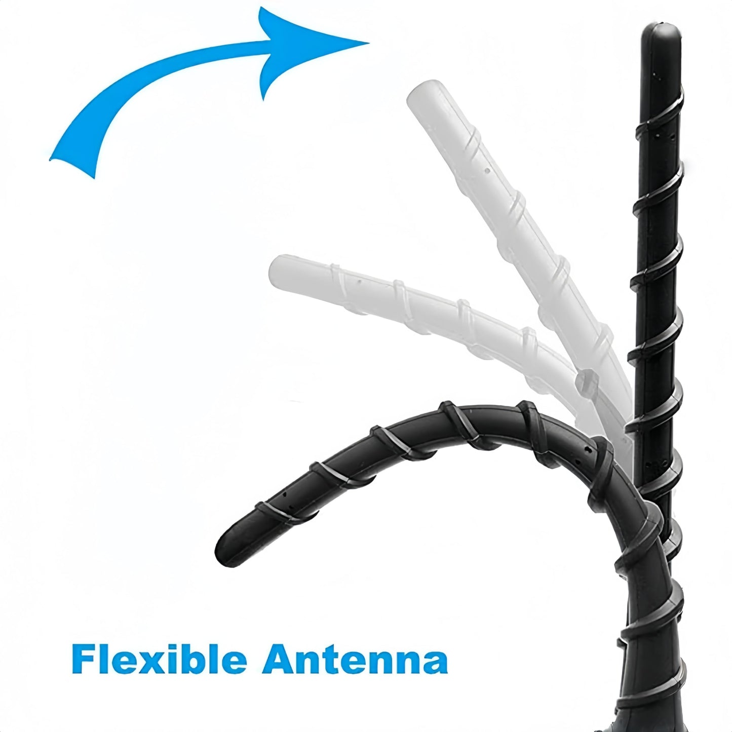 Car Short Antenna 7 Inch, Carbon Fiber American Flag Auto Radio Antenna for AM/FM Reception, Universal Vehicle Roof Antenna - for Ford F-150 Jeep