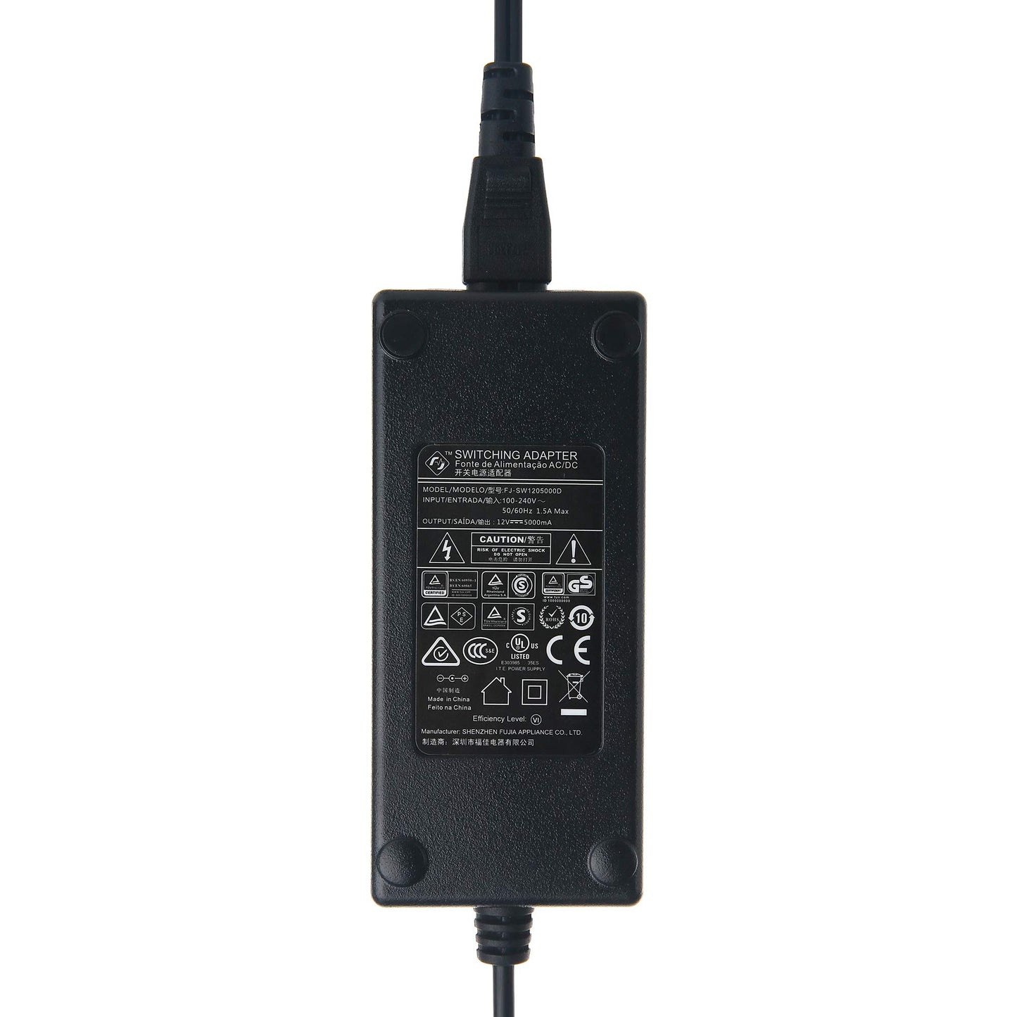 YONGNUO AC Adapter DC Power Supply 12V 5A for Yongnuo LED Video Light YN300III, YN600L II, YN600AIR, YN600s, YN360 American Standard Adapter