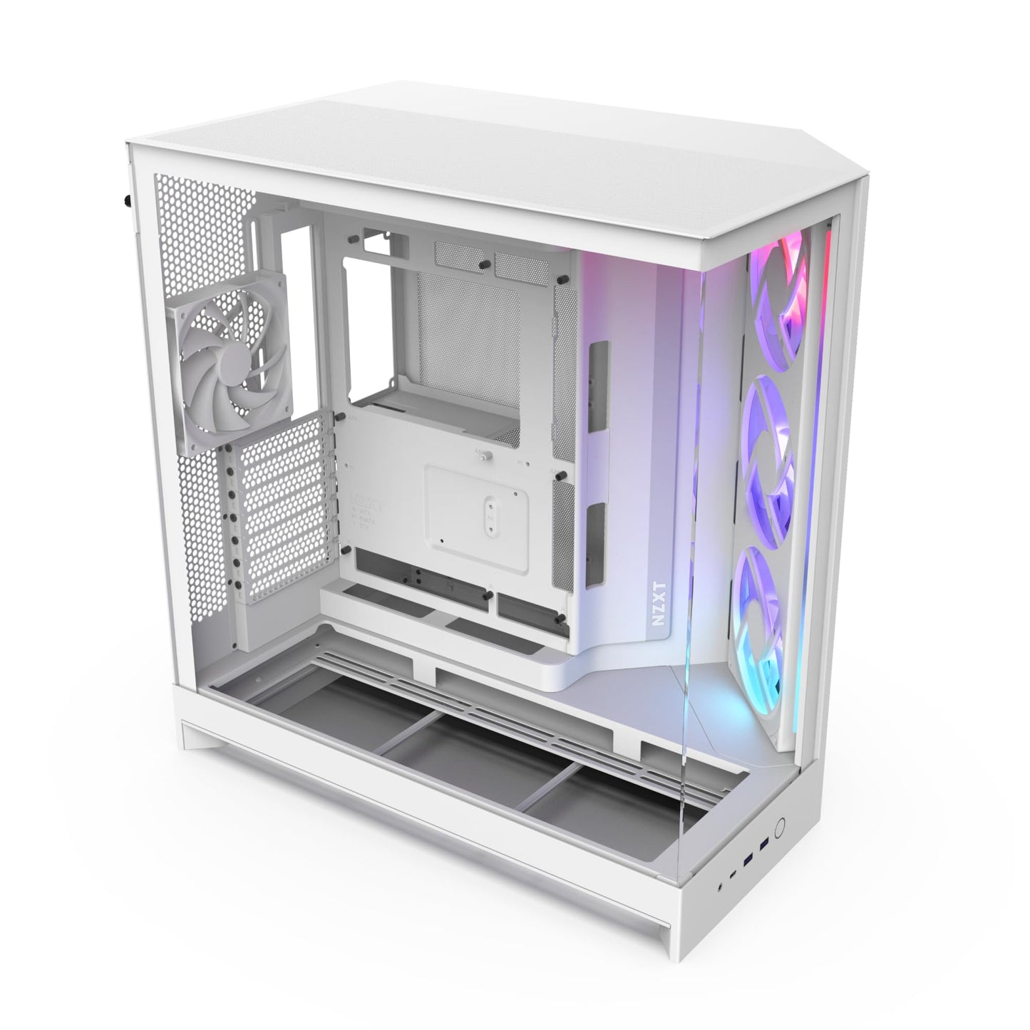 NZXT H9 Flow RGB (2025) - Large Dual-Chamber ATX Mid-Tower Airflow PC Case - Includes 1 x 420mm RGB Fan Unit & 1 x 120mm Fan - 420mm Radiator Support