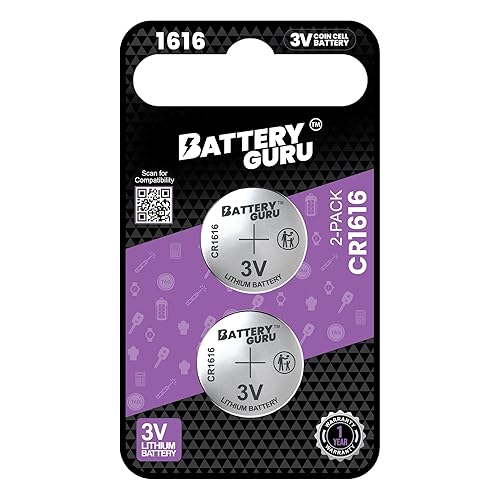 Car Key Battery Replacement for Honda Keyless Fob (Pilot CR-V Accord Civic Fit Odyssey Remote Batteries CR1616 3V Pack of 2)