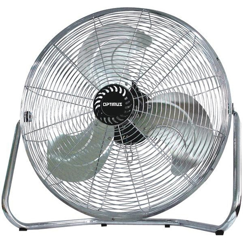 Optimus F-4123 12-Inch Industrial Grade 3-Speed High-Velocity Fan, Black/Chrome