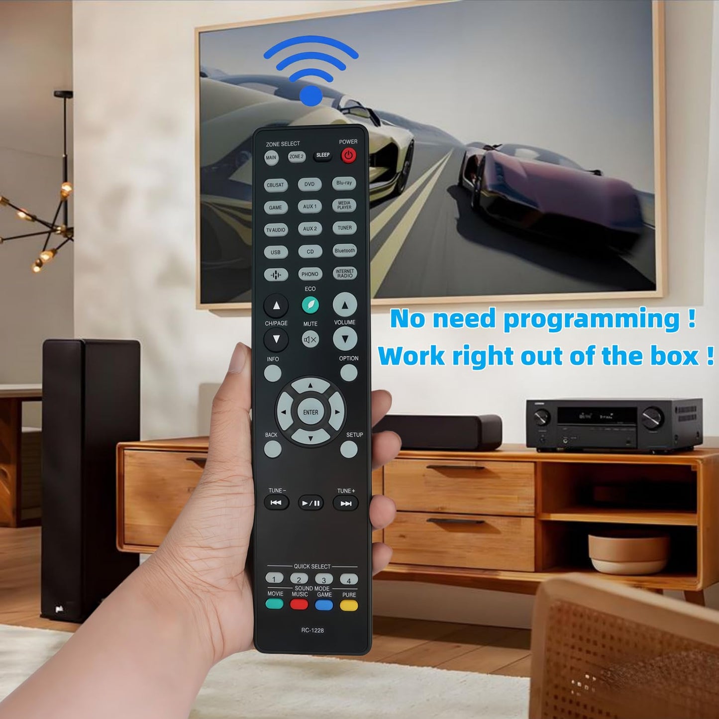RC-1228 Sub RC-1227 RC-1217 RC-1218 RC-1192 Replacement Remote Fit for Denon Integrated Network AV Receiver AVR-X3600H AVR-X2600H AVR-S950H AVR-X3500H