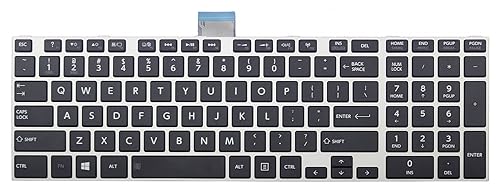 New Laptop Keyboard (with Frame) Replacement for Toshiba Satellite S70-A S70-B S70D-A S70D-B S70DT-A S70DT-B S70T-A S70T-B, US Layout Black Color