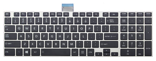 New Laptop Keyboard (with Frame) Replacement for Toshiba Satellite S70-A S70-B S70D-A S70D-B S70DT-A S70DT-B S70T-A S70T-B, US Layout Black Color