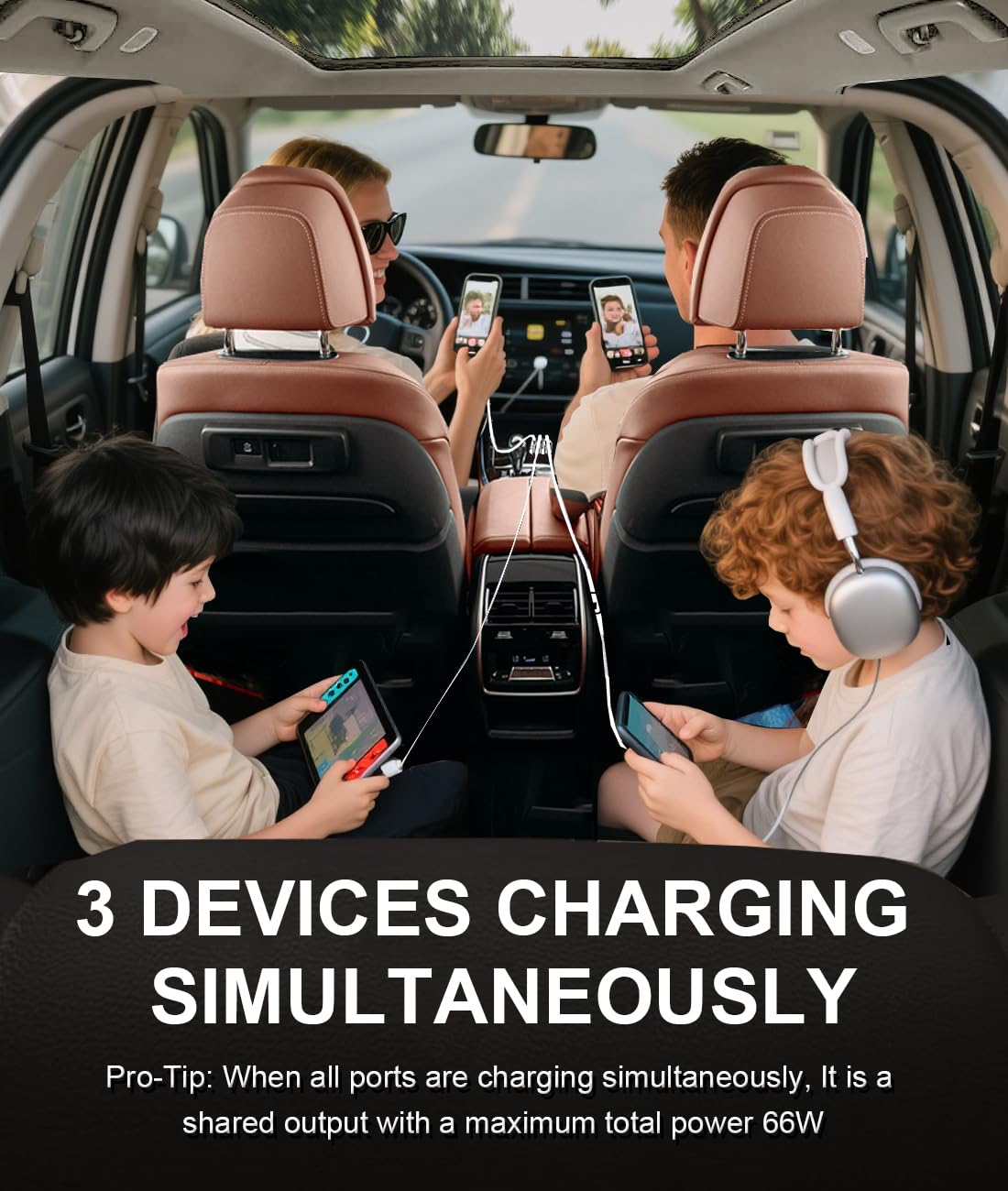 78W Triple-Port 12V USB Outlet with Voltmeter & Switch - PD3.0 & Dual QC3.0 Quick Charge Car Charger Socket, Aluminum Alloy Waterproof USB C Port