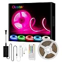 RGB COB Led Strip Kit, 9.8FT Ultra Bright (840LEDs/m) Bluetooth Led Lights with Smart App Control Remote, 24V Music Sync Led Lights, Color Changing