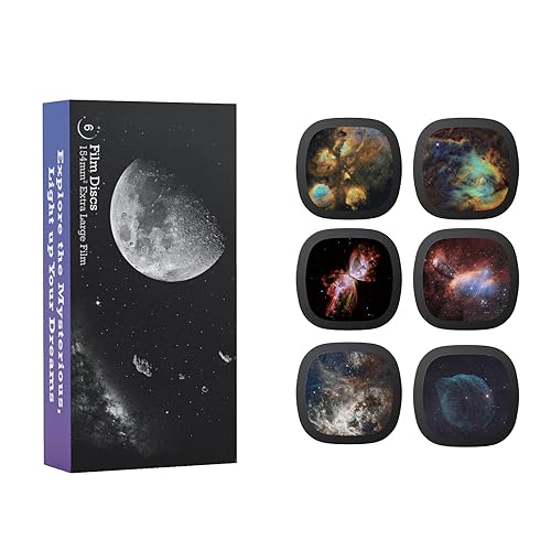 Realistic Discs - Discs for Ainael Meteor and Galaxy Projector, 5k Ultra HD Slide for Home Planetarium, 6 Discs Set Without Projector (Nebula 6)