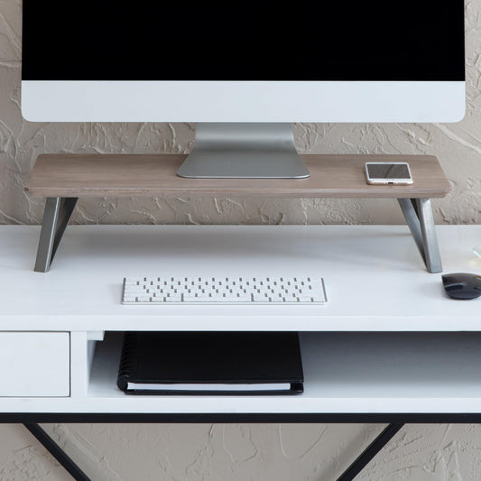 Anji Mountain Monitor Stand - Desktop Organizer & Laptop Riser, Ergonomic Monitor Riser, Space-Saving Monitor Stand for Desk, Durable Construction