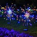 DONGULI Outdoor Solar Garden Lights, 120 LEDs 8 Lighting Modes Waterproof Solar Fireworks Light Sparklers for Patio Walkway Yard Courtyards Pathway