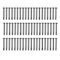 60pcs Fan Mounting Screw Radiator Water-Cooled Exhaust Fixing Black Long Screw(32x35mm)