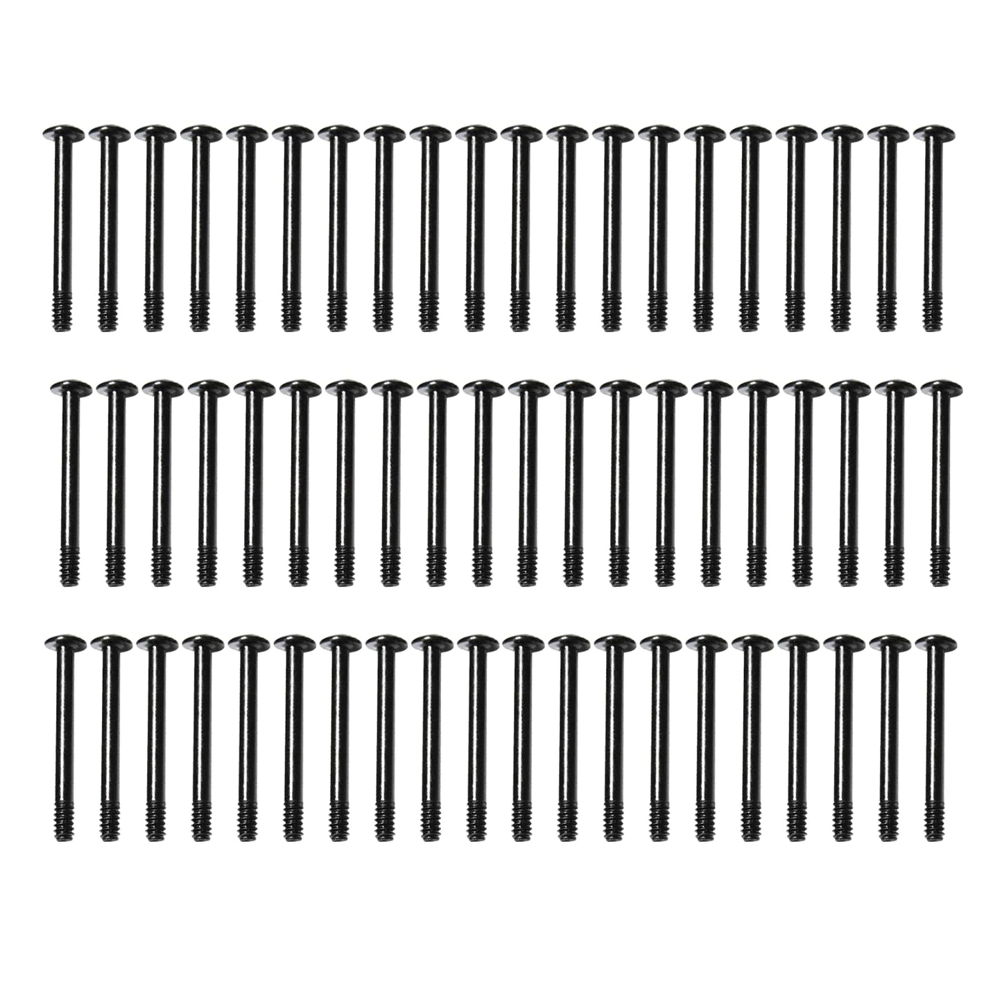 60pcs Fan Mounting Screw Radiator Water-Cooled Exhaust Fixing Black Long Screw(32x35mm)
