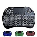 Mini Keyboard i8 2.4G Mouse Wireless with Touchpad, Tricolor Backlight Handheld Remote for Android TV Box (English Version)