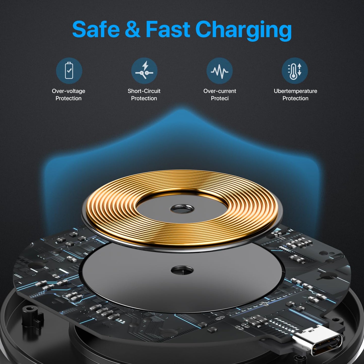 Wireless Charger 30W, 30W Fast Wireless Charging Pad For iPhone 15 14 13 12 11 X 8, Samsung Wireless Charger For Galaxy