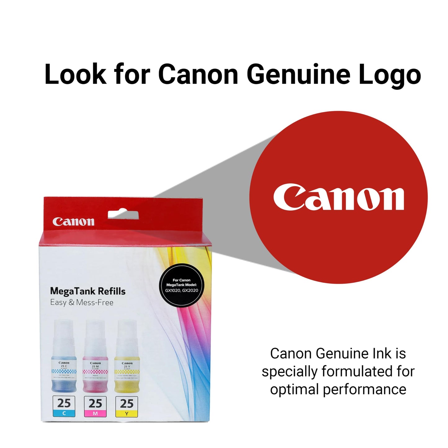 Canon GI-25 Genuine Ink Bottle Value Pack, Compatible with PIXMA GX2020, and GX1020 Printers