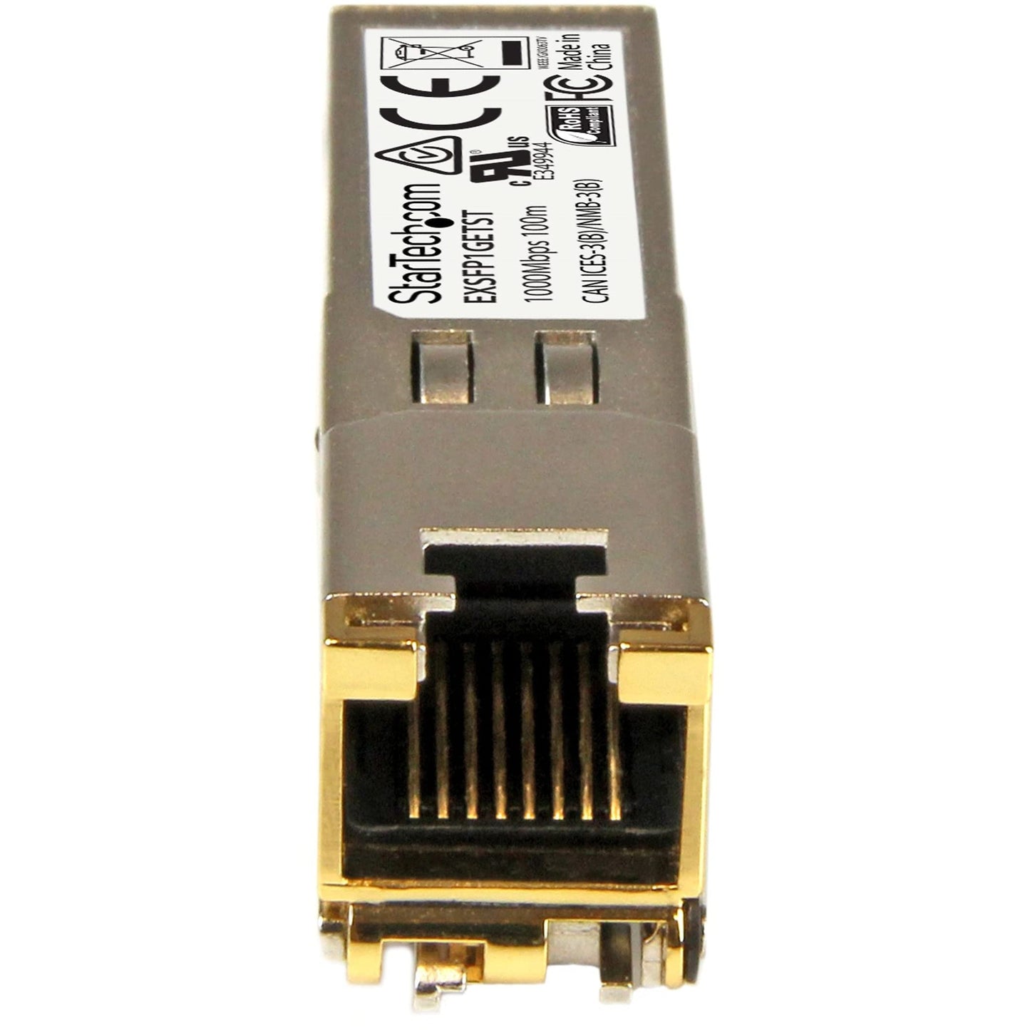 StarTech.com Juniper EX-SFP-1GE-T Compatible SFP Module - 1000BASE-T - SFP to RJ45 Cat6/Cat5e - 1GE Gigabit Ethernet SFP - RJ-45 100m - (EXSFP1GETST)