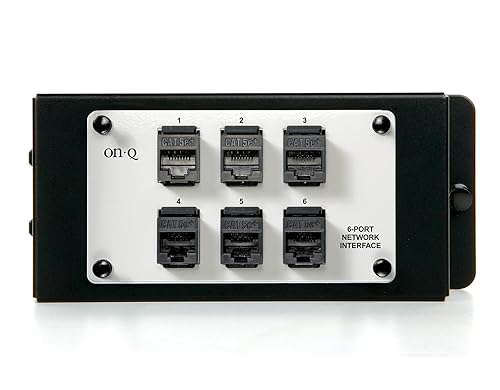 Legrand - OnQ 6 Port Module, Wifi Module with RJ45 Jacks for Simple Line Reconfiguration, Network Interface Module Supports Punchdown Termination