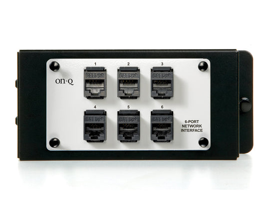 Legrand - OnQ 6 Port Module, Wifi Module with RJ45 Jacks for Simple Line Reconfiguration, Network Interface Module Supports Punchdown Termination