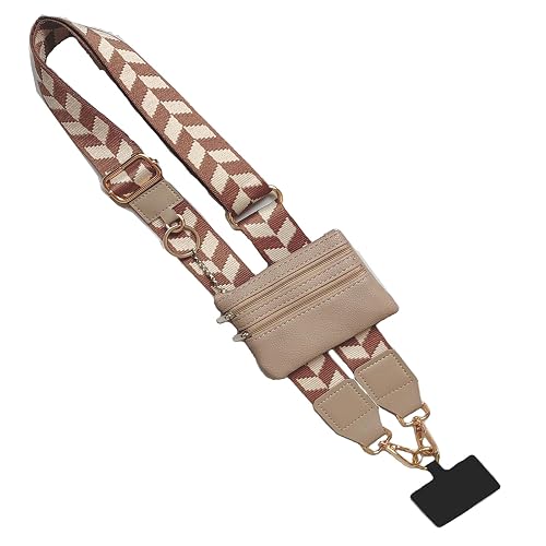 Czrqvyx Multi - Functional Cell Phone Lanyard Crossbody, Adjustable Phone Strap with Detachable Wristlet & Wallet, Universal Phone Lanyard for Easy