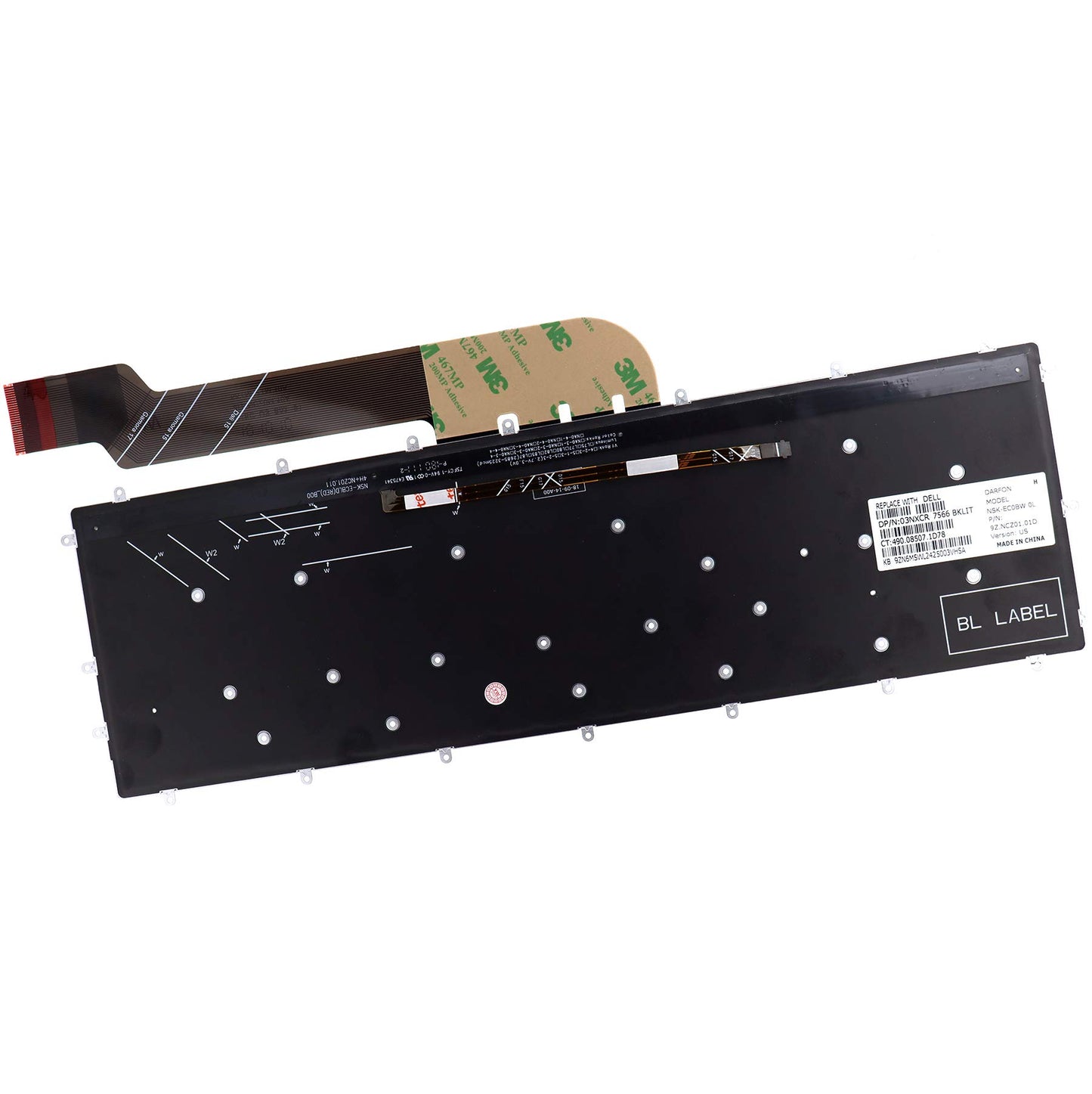 Deal4GO US Laptop Backlit Keyboard 3NVJK GDXT4 for Dell Inspiron 5565 5567 5570 5575 5587 5765 5767 5770 5775 7566 7567 7568 7577 7588 7773 7778 7779