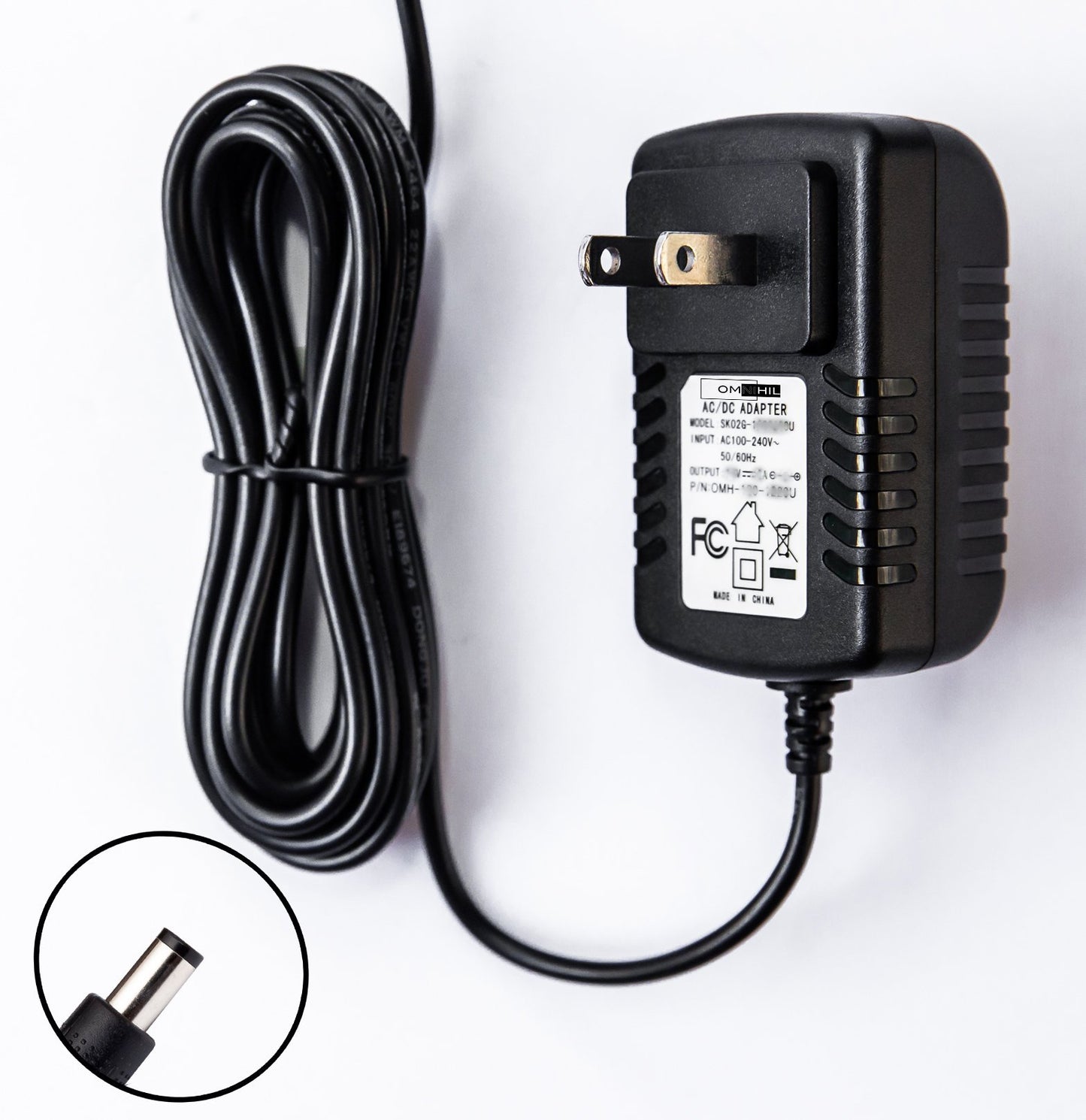 Omnihil 8 Feet AC /DC Power Adapter Compatible with Amcrest 12V Power Supply RS-AB015J00 Power Supply Charger Adaptor