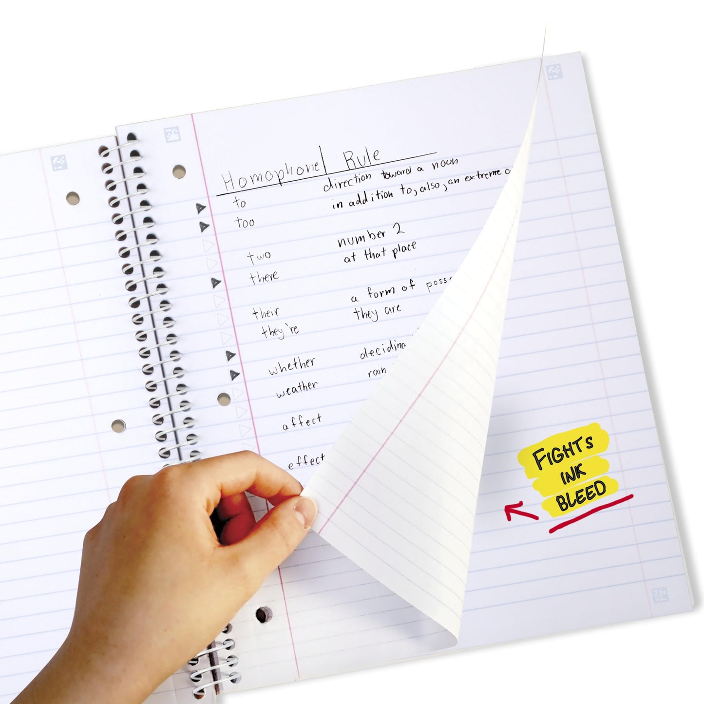 Five Star Spiral Notebook + Study App, 1 Subject, Wide Ruled, 8" x 10-1/2", 80 Sheets, Fights Ink Bleed, Water Resistant Cover, Pastel Tie Dye
