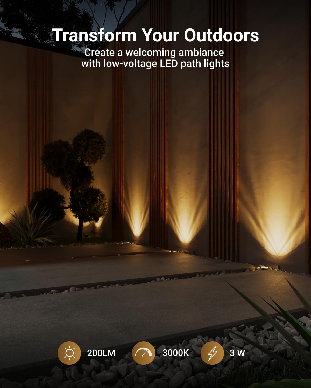 Sunco 12 Pack Low Voltage In-Ground LED Outdoor Lights, Landscape Well Lighting for Yard, Garden, Walkway, 3W, 200 LM, 3000K Warm White, IP67 Rated