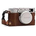 MegaGear MG1895 Ever Ready Genuine Leather Camera Half Case Compatible with Fujifilm X100V - Brown
