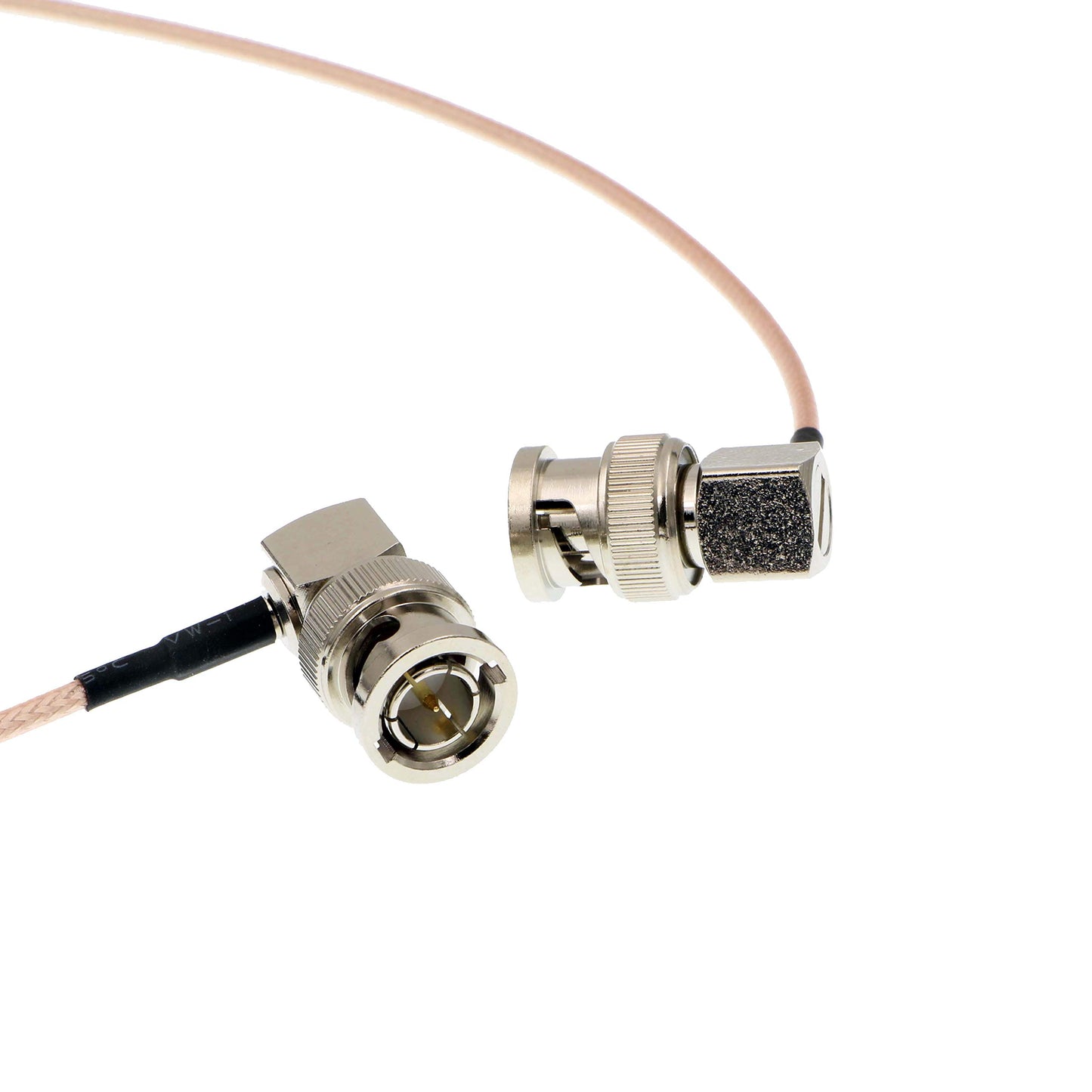 Uonecn RG179 HD-SDI Cable Right Angle BNC Male to Male 75ohm MegaFlex for Blackmagic HyperDeck Shuttle and BMCC BMPC Hyperdeck Cameras 24''
