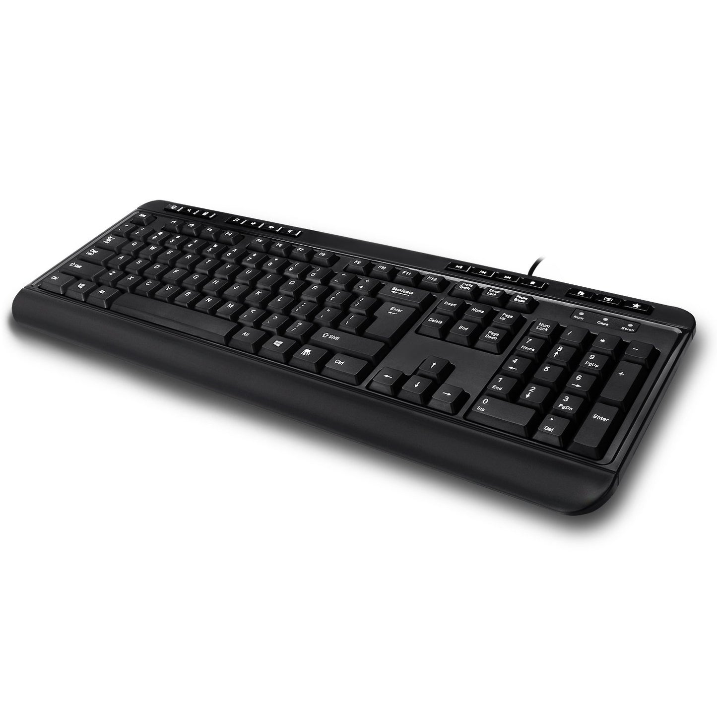 Adesso AKB-132HB Multimedia USB Keyboard with 3 Hubs, Black