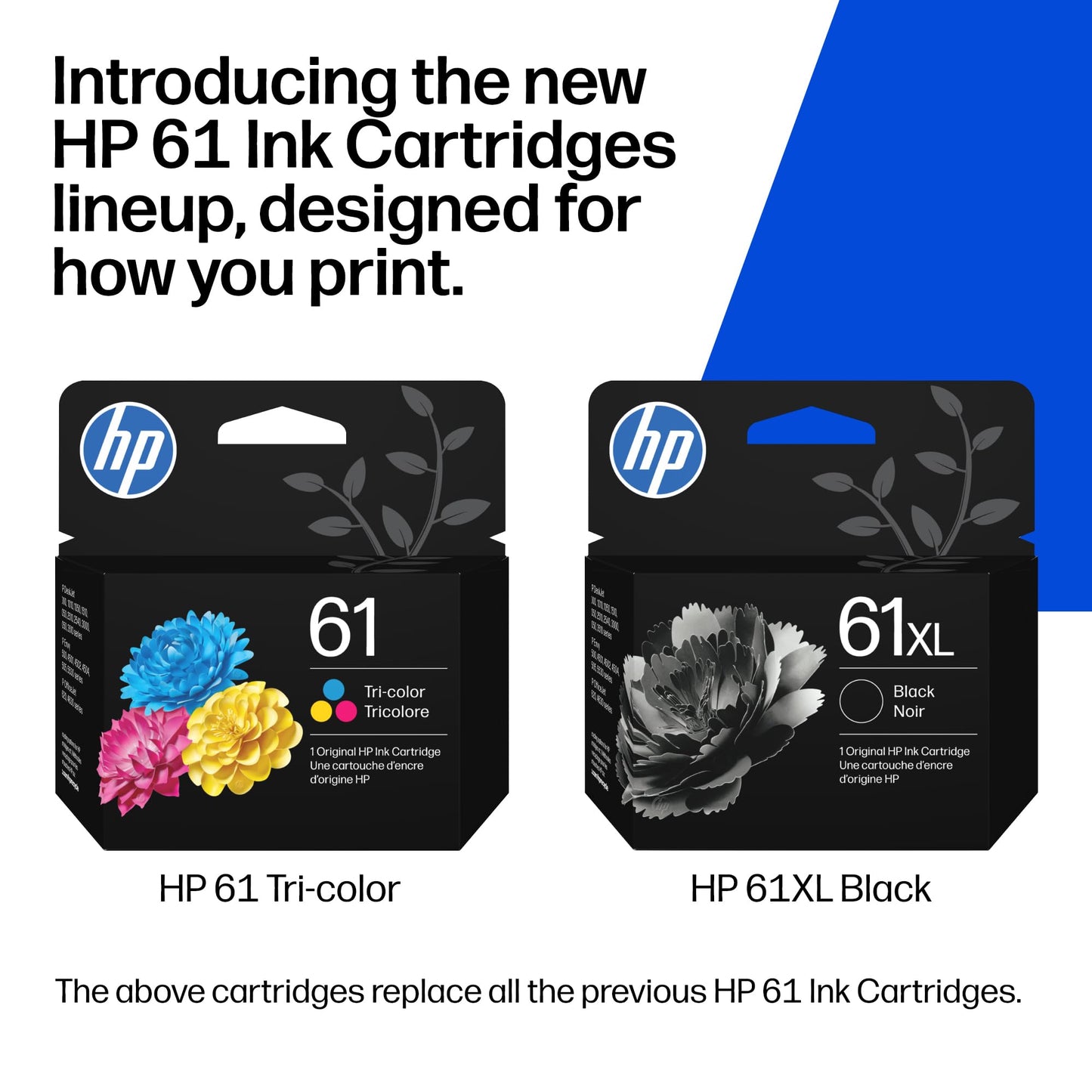 HP 61 Tri-Color Ink Cartridge | Works with DeskJet 1000, 1510, 2050, 2510, 2540, 3000, 3050, 3510; Envy 4500, 5530; OfficeJet 2620, 4630 | C0PA5AN |