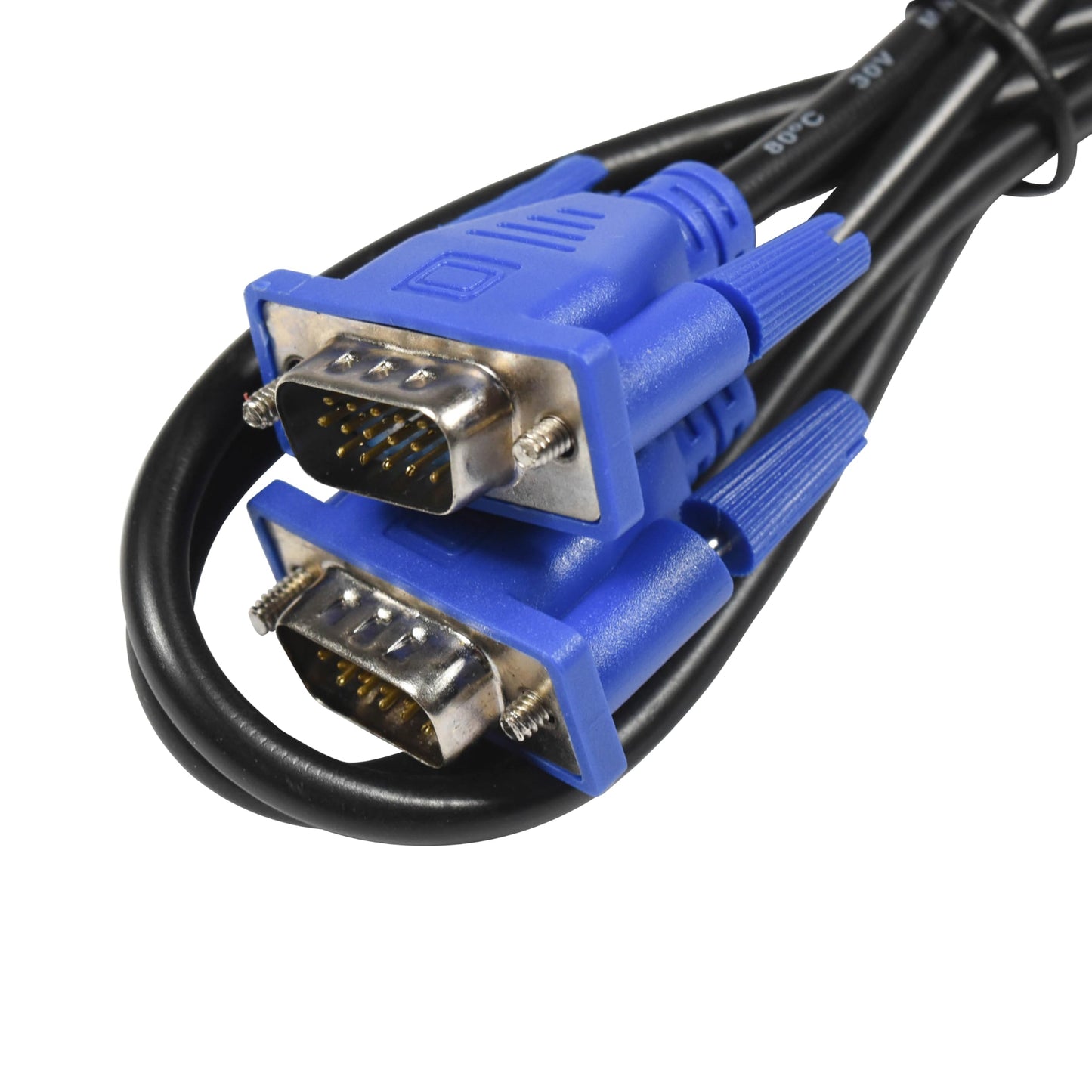 HQRP 5ft / 1.5m VGA/SVGA/Super VGA 15-pin HD15 (M/M) Cable/Cord for TV, PC Monitor, LCD Monitor, Projector, Display