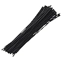 14" Supreme Black Polyester Coated 316 Stainless Steel Cable Zip Ties, 150 lb, (100 Piece)