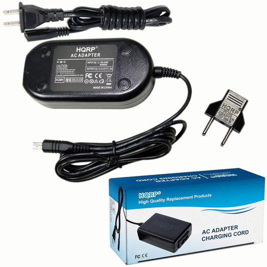 HQRP AC Power Adapter Compatible with Samsung SC-D363 / SCD363 Camcorder - (incl. USA Plug & Euro Adapter) (Desk Style)