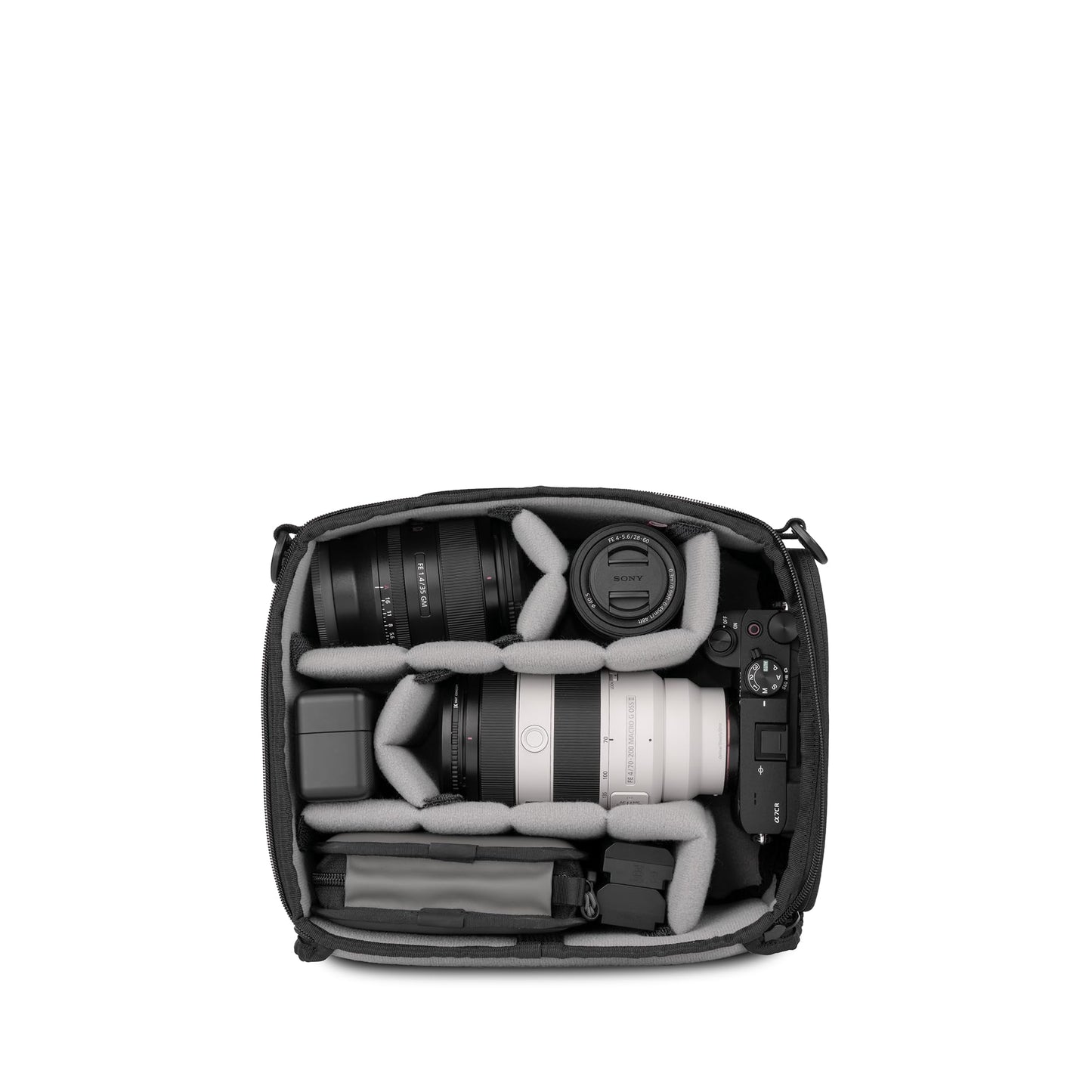 WANDRD All New Essential Camera Cube V2: Weather-Resistant Camera Organizer with Soft Grey Interior, Modular Dividers & Quick Side Access-Fits PRVKE