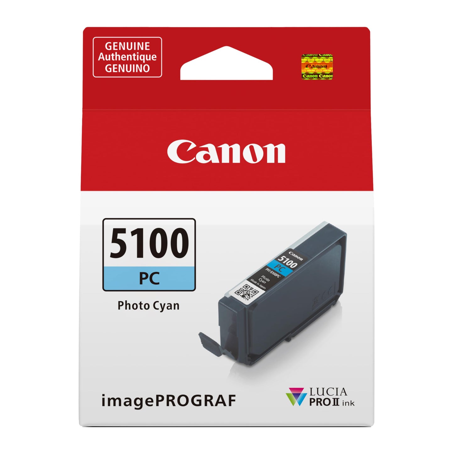 Canon PFI-5100 Genuine Photo Cyan Ink Tank, Compatible with ImagePROGRAF PRO-310 Printers