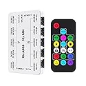 Vetroo ARGB & PWM Case Fan Hub with Remote, SATA Power 10-Port 4-Pin PWM Fan Speed and 10-Port 3-Pin ARGB Lighting Controller (White)