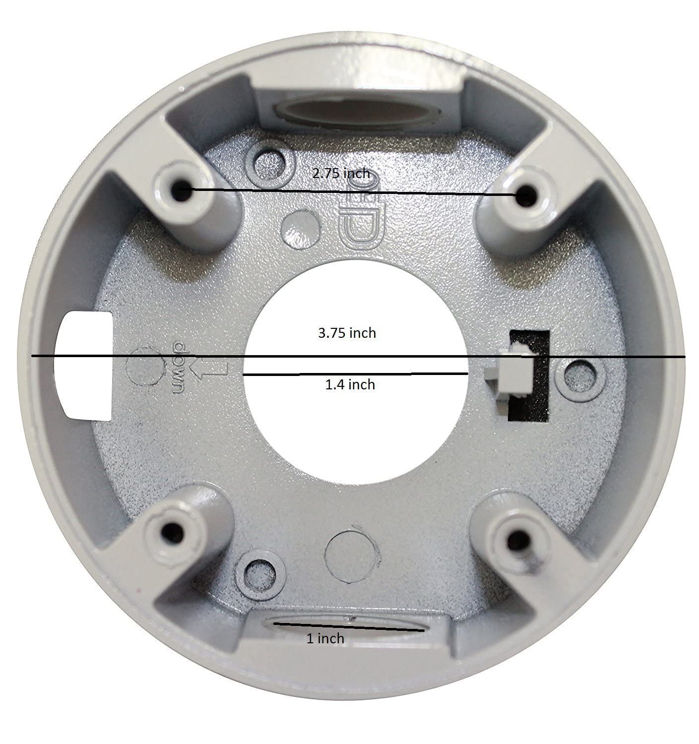 Kenuco White 3.75" Camera Base Junction Outlet Box for Fixed Lens Eyeball Turret Dome CCTV Security Cameras - 10 Pack