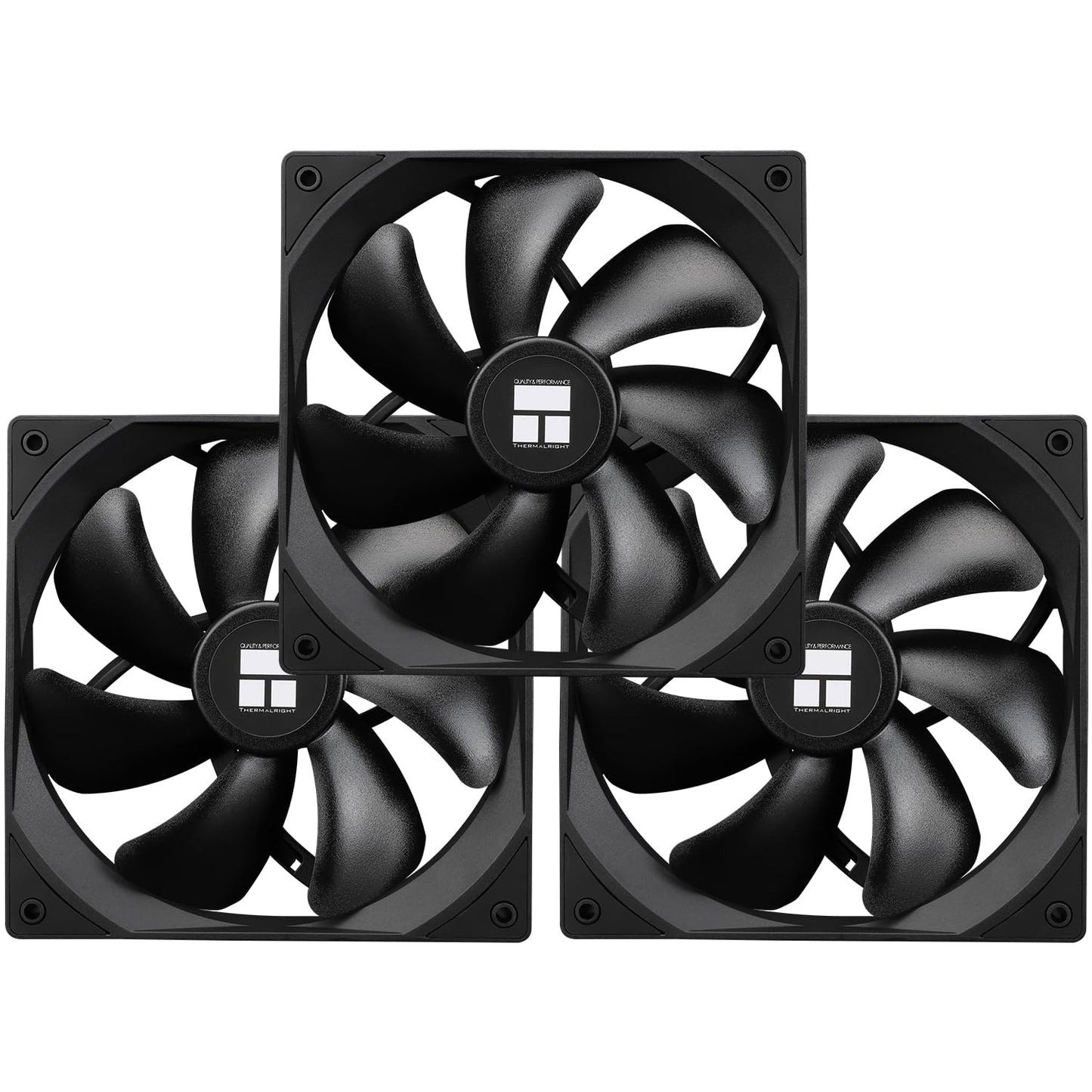Thermalright TL-C14C X3 CPU Case Fan 140mm, PWM Fan Silent Computer CPU Fan with 1500RPM Speed, CPU Cooling Black Fan,3 Quantities