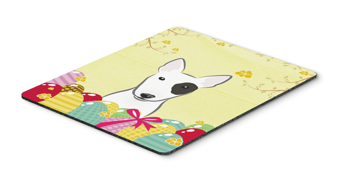 Caroline's Treasures BB1891MP Bull Terrier Easter Egg Hunt Mouse Pad, Hot Pad or Trivet for Home Office Gaming Working Computers Laptop Mouse