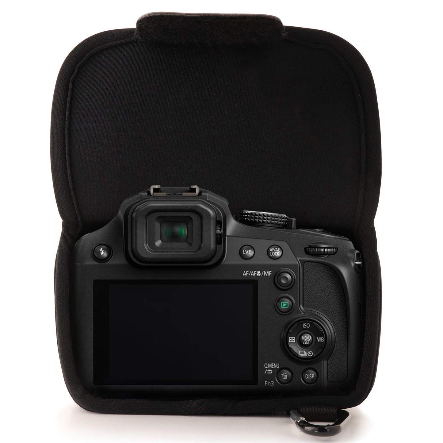 Megagear Panasonic Lumix Dc-Fz80, Fz82 Ultra Light Neoprene Camera Case, With Carabiner - Black - MG1165, PU Leather